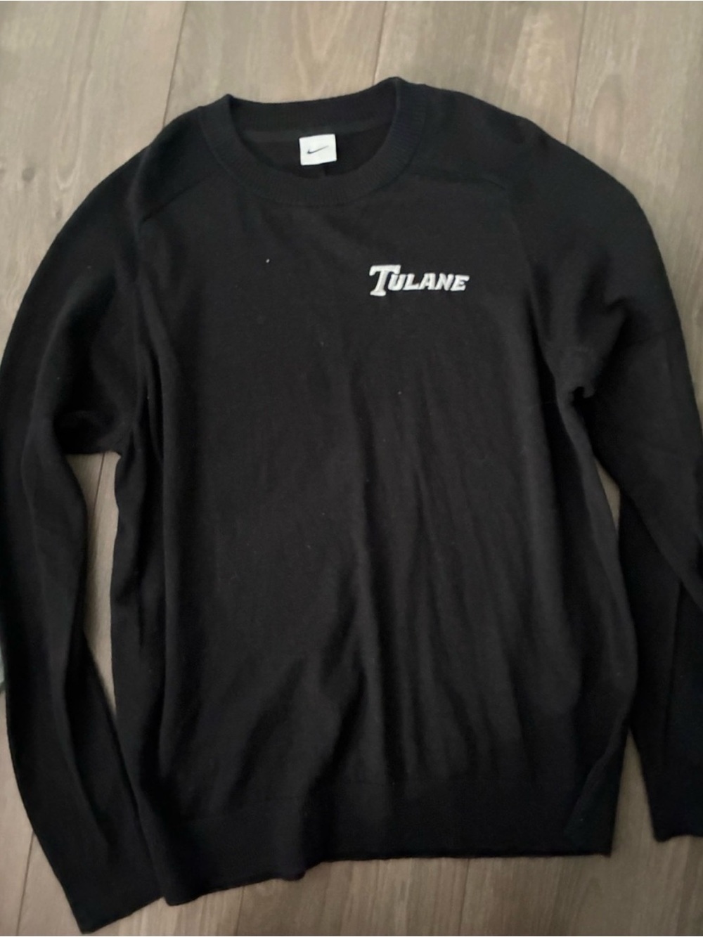 Nike Black Tulane Embroidered Crewneck Golf pullover Sweatshirt